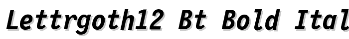 LettrGoth12 BT Bold Italic font